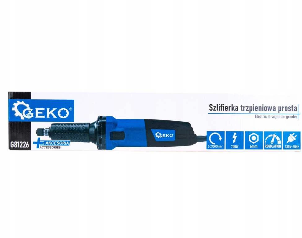 Geko šlifuoklis reguliuojamu tiesiu kotu, 6 mm, 700 W (10)