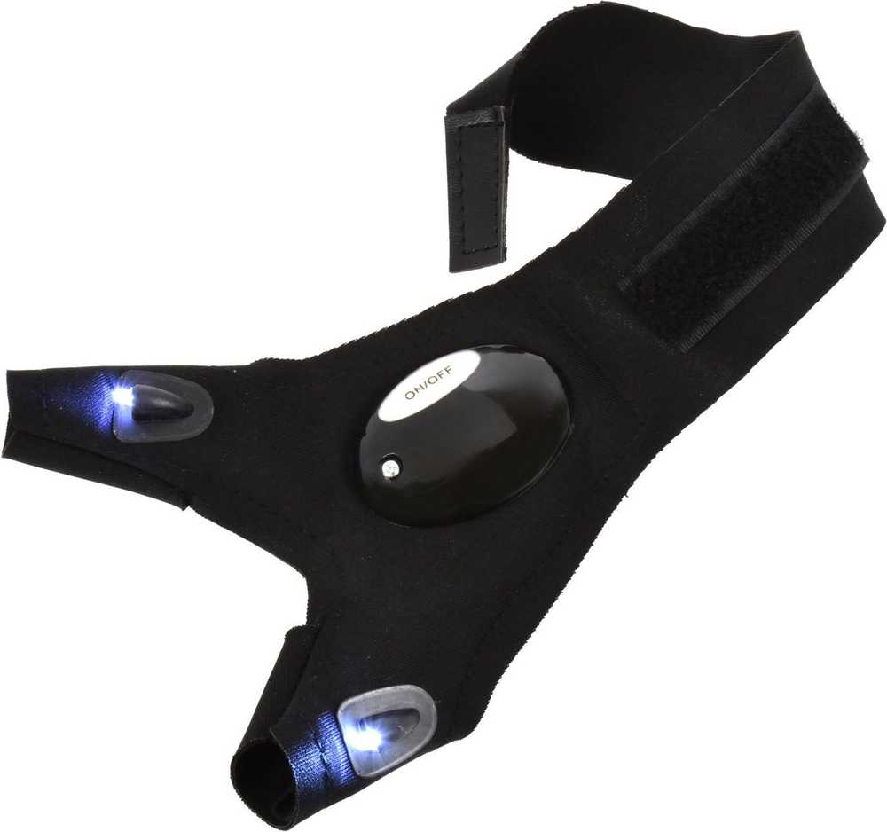 Geko Šviesos mechanikos pirštinė su LED darbiniu žibintuvėliu, atspari vandeniui, universali