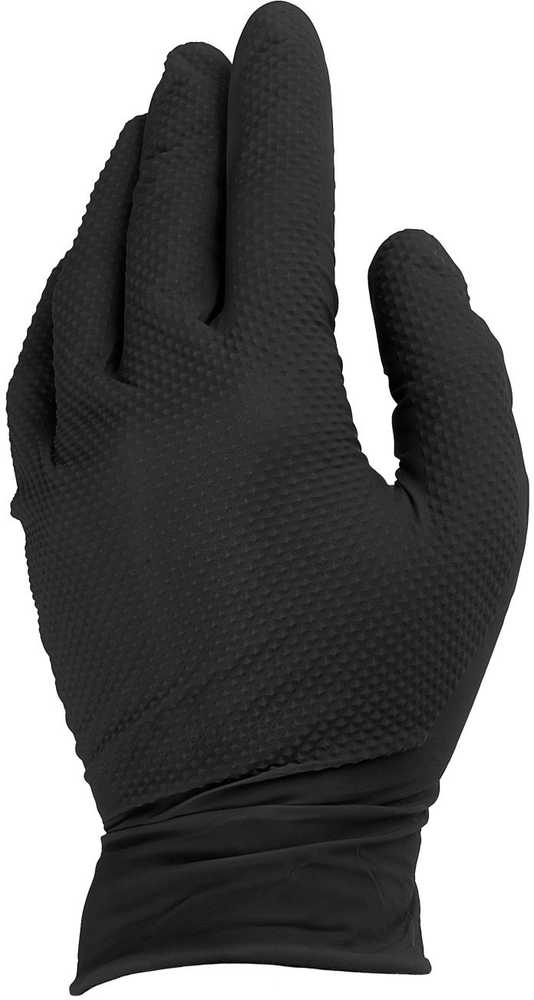 Geko SOLID GRIP nitrilo pirštinės, 50 vnt., M dydis, juodos (10)