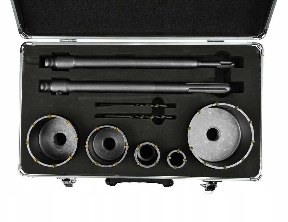 Grąžtas Geko Sieninių frezų rinkinys 9 vnt. (30, 40, 65, 80, 100 mm + 2 adapteriai) (4)