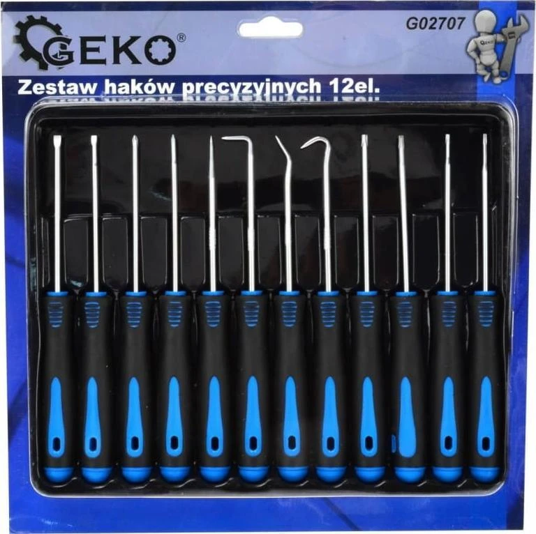 Geko Rinkinys HAKÓW PRECYZYJNYCH 12EL.(48) G02707 GEKO