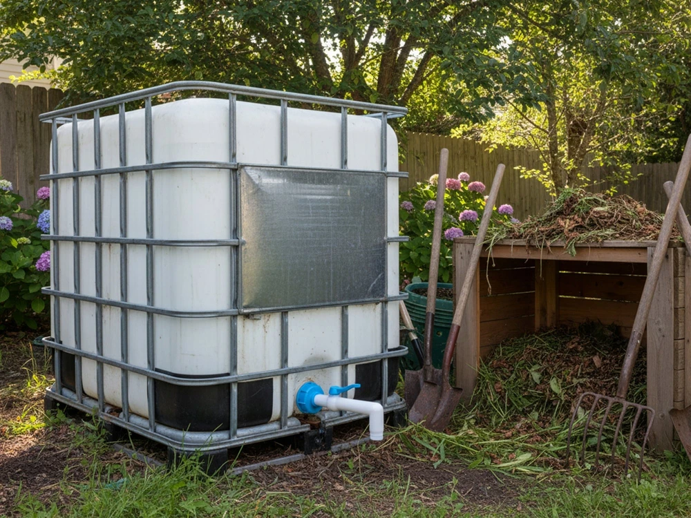 Geko Rinkinys – IBC veržlė S60x6 + čiaupas žarnelei 25 mm 90° – mauser (80)