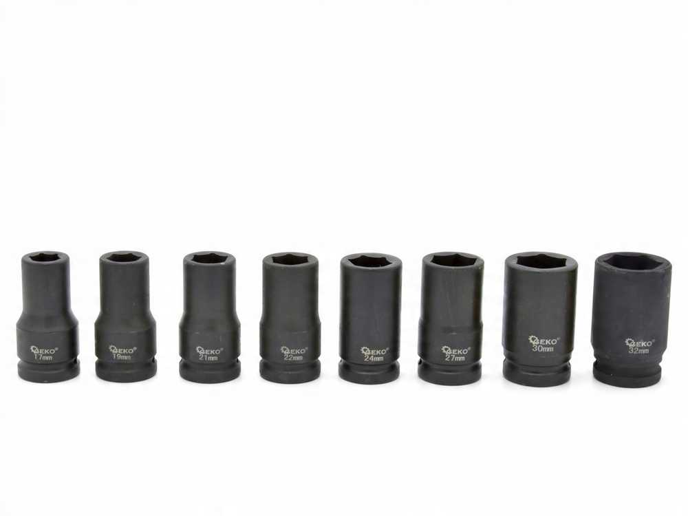 Geko Rinkinys smūginių antgalių 3/4'' 17-32 mm 8 vnt. (5)