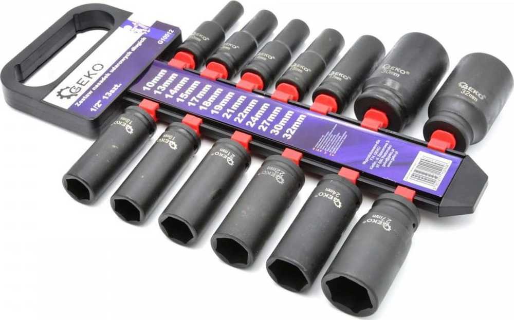 Geko Rinkinys NASADEK UDAROWYCH DŁUGICH 1/2'' 13SZT.(5) G10512 GEKO