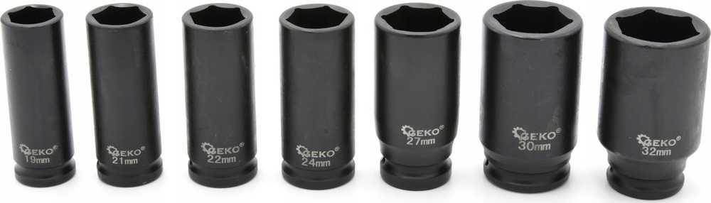 Geko Rinkinys nasadek udarowych długich 1/2'' 10-32mm 16szt. (5)