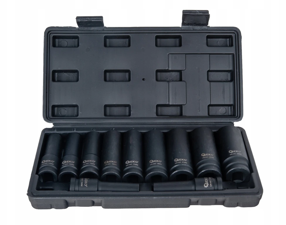 Geko Ilgų smūginių antgalių rinkinys 11 vnt. 1/2'' 10-24mm CR-MO (10)