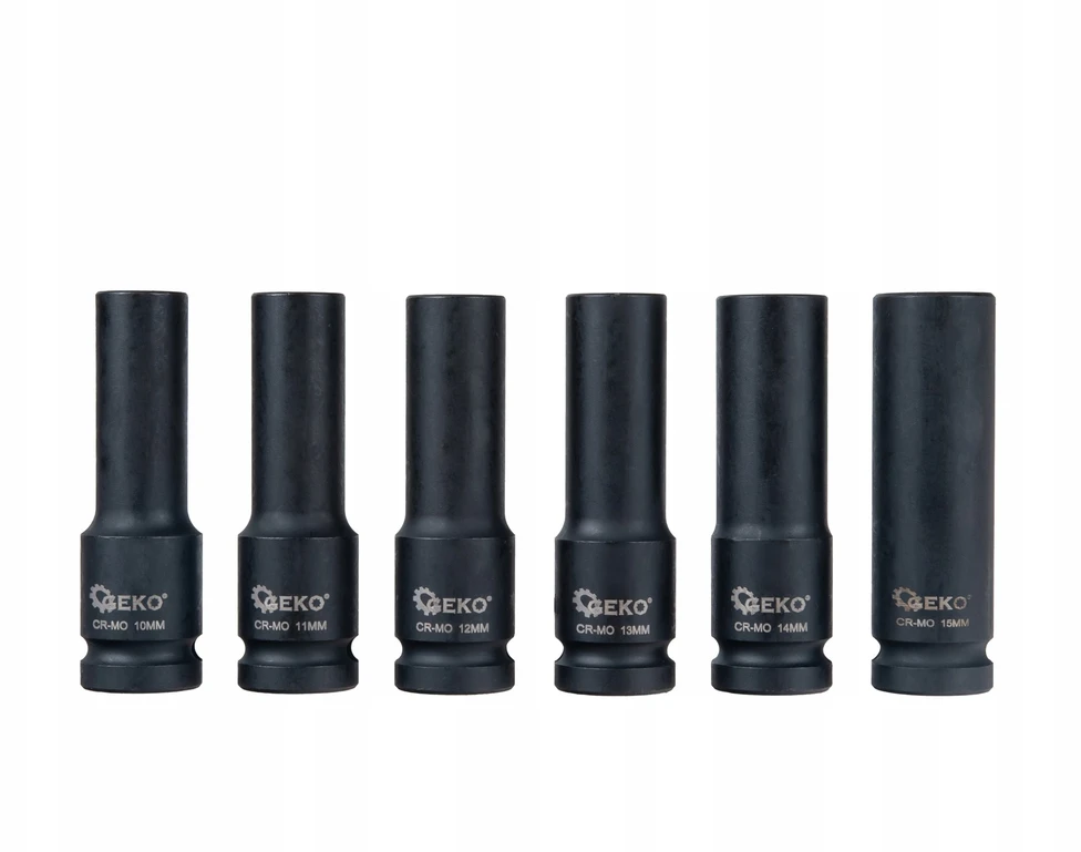Geko Ilgų smūginių antgalių rinkinys 11 vnt. 1/2'' 10-24mm CR-MO (10)