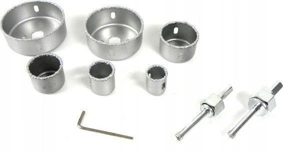 Gręžimo karūnų komplektas Geko U39990; 22-73 mm; 6 vnt.