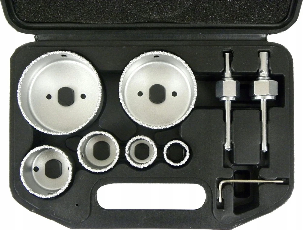 Gręžimo karūnų komplektas Geko U39990; 22-73 mm; 6 vnt.