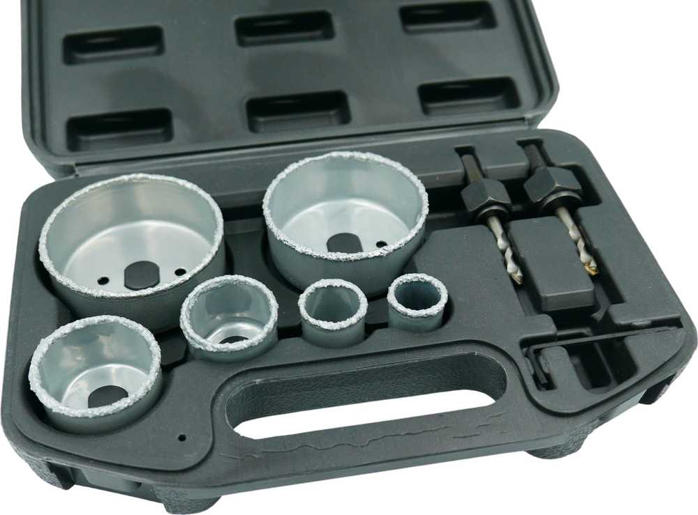 Gręžimo karūnų komplektas Geko U39990; 22-73 mm; 6 vnt.