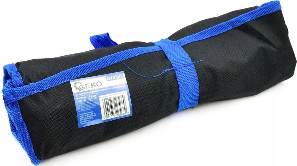 Geko Rinkinys plokščių dvikilpių veržliarakčių su grzechotką 12szt. 8-19mm (10)