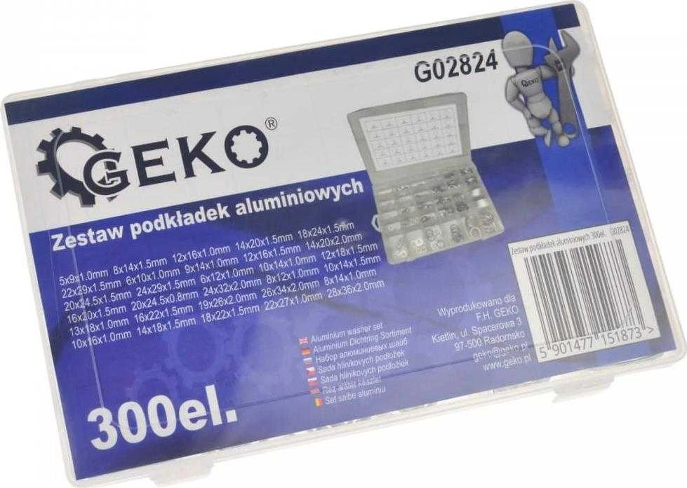 Geko Rinkinys PODKŁADEK ALUMINIOWYCH 300EL. (20) G02824 GEKO