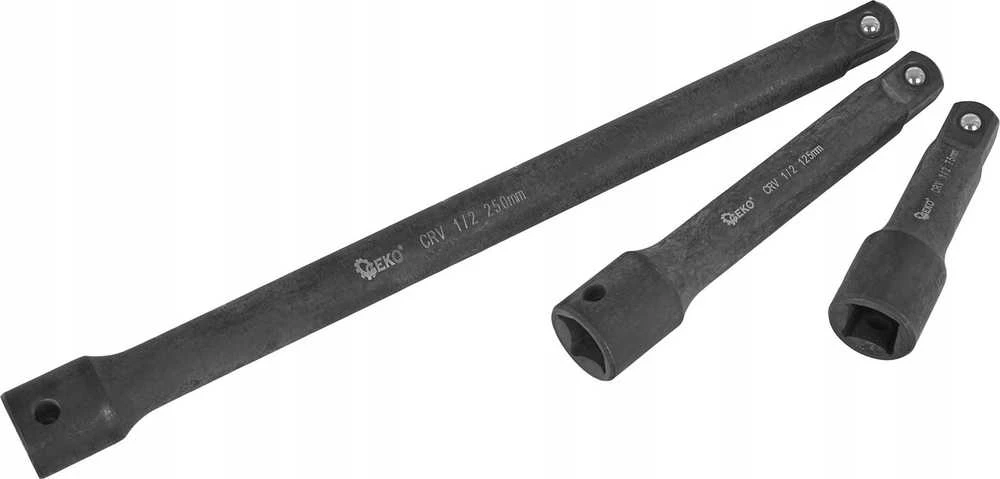 Geko Smūginių prailginimų rinkinys 1/4" 3/8" 1/2" CrV 9 vnt. (15)