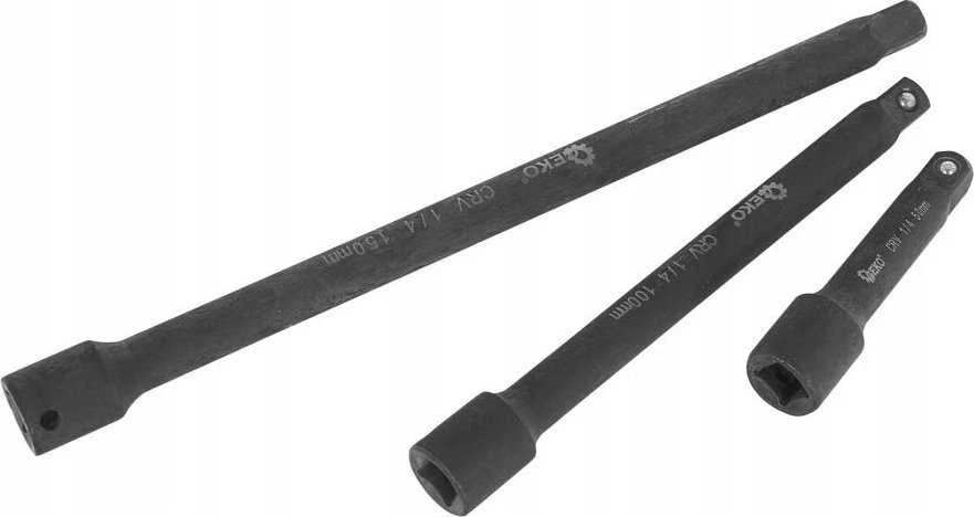 Geko Smūginių prailginimų rinkinys 1/4" 3/8" 1/2" CrV 9 vnt. (15)