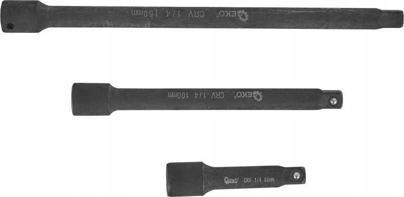 Geko Smūginių prailginimų rinkinys 1/4" 3/8" 1/2" CrV 9 vnt. (15)