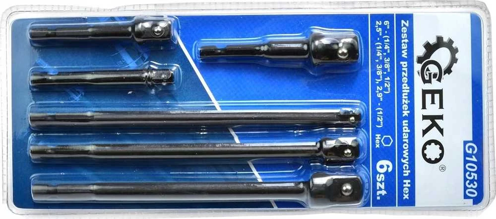 Adapterių rinkinys Geko G10530; 1/4''-1/2''; 6 vnt.