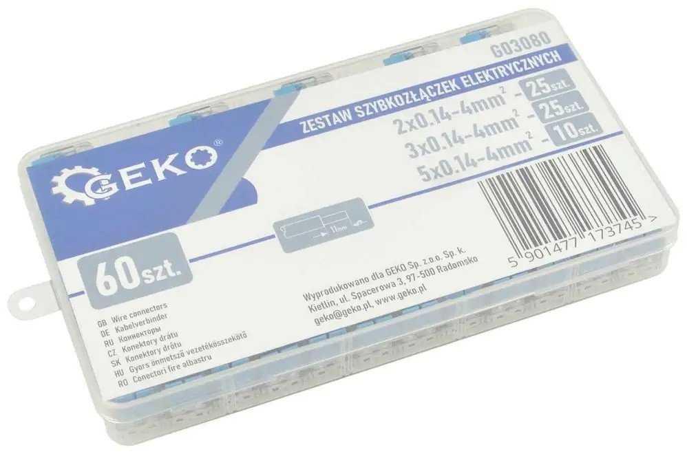 Geko Rinkinys SZYBKOZŁĄCZEK ELEKTRYCZNYCH 60el.
