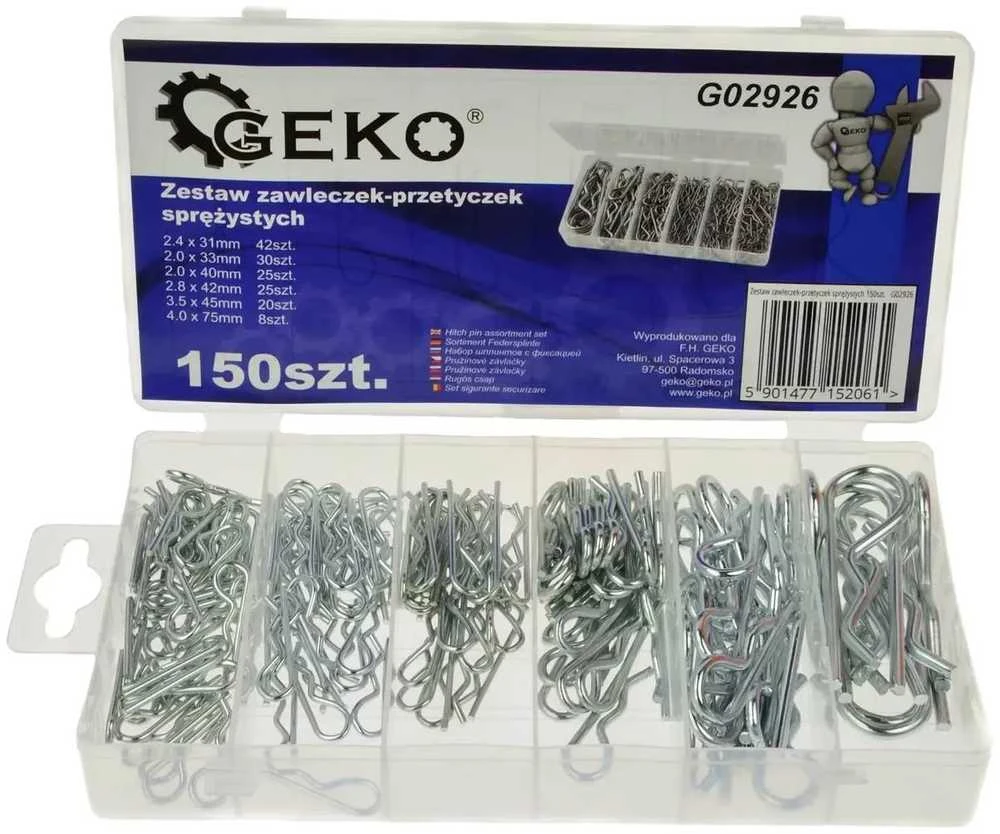 Geko Fiksavimo kaiščių rinkinys 150 vnt.