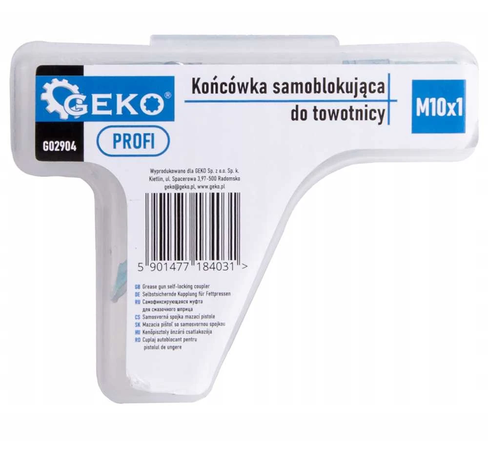 Geko Savaime užsifiksuojantis antgalis tepalinei su spaustuku M10x1 (132)