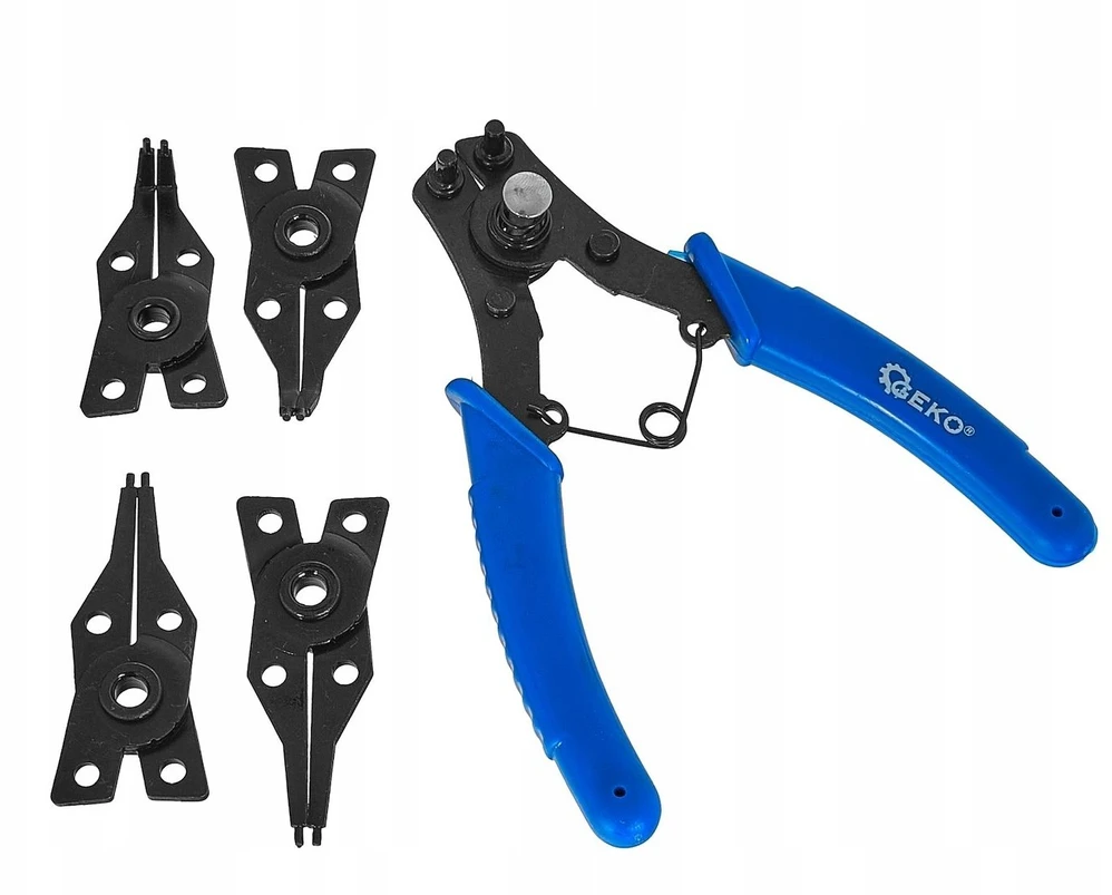 Geko Seegerio segtukų replės su keturiais keičiamais antgaliais 160mm (12/60)