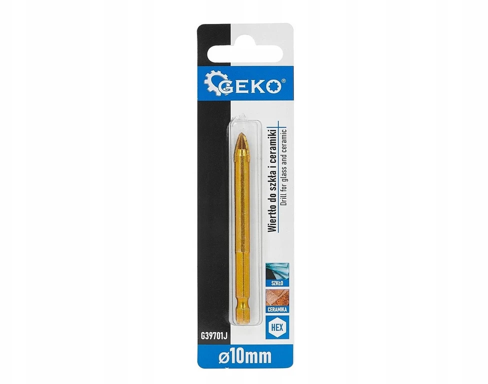 Grąžtas Geko Grąžtas stiklui ir keramikai HEX 10mm (500)
