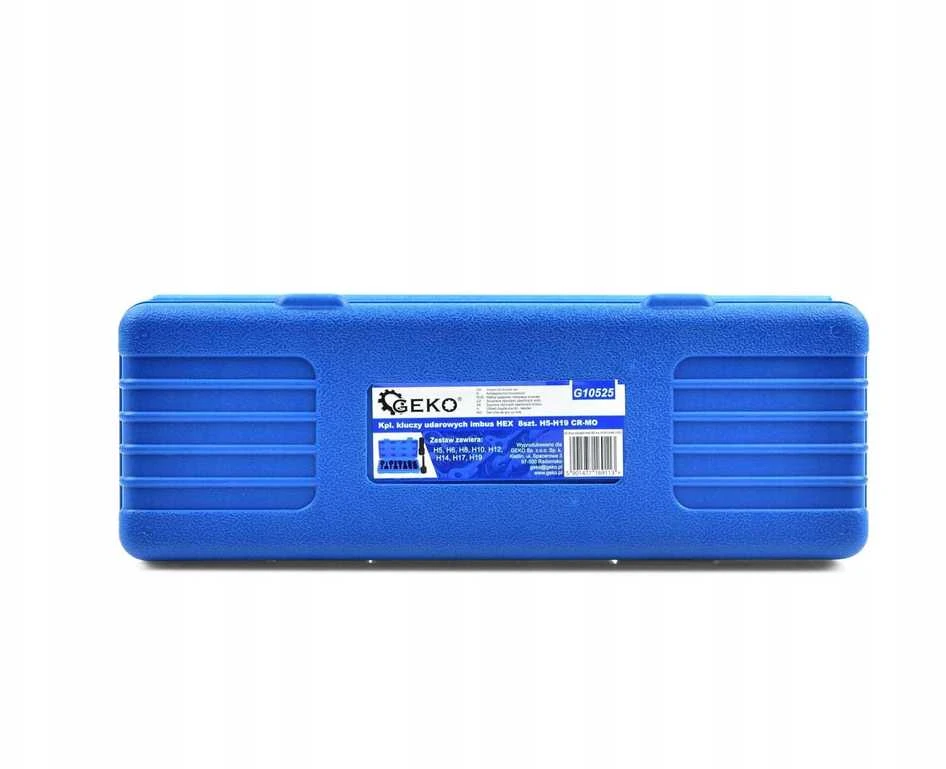 Geko 8 šešiakampių smūginių veržliarakčių rinkinys H5-H19 CR-MO (15)