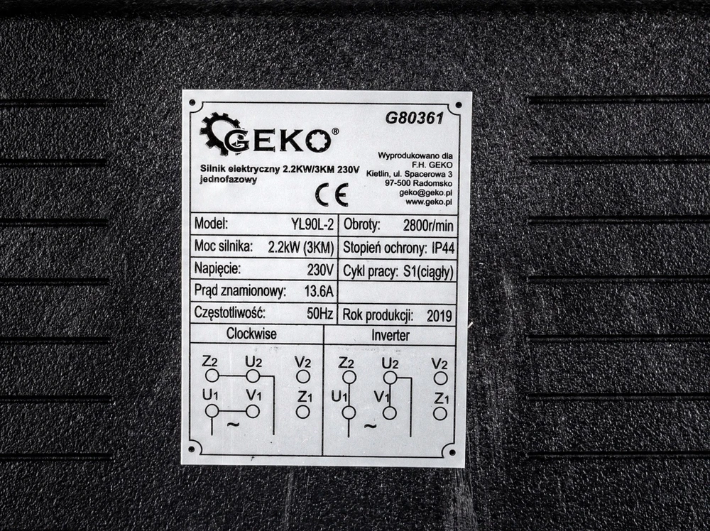 Geko Elektros variklis 2.2KW/3AG 230V 1 fazės (1)