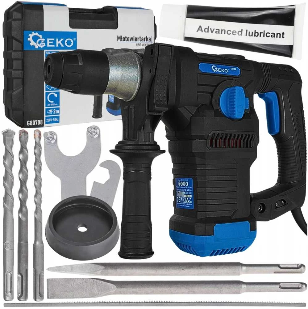 „Geko“ perforatorius-gręžtuvas Perforatorius-gręžtuvas - smūginis perforatorius 1500 W 6 J SDS+ /dėklas/ (2)