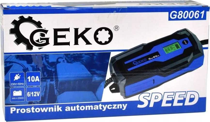 Geko SPEED automobilio akumuliatoriaus įkroviklio pakuotė