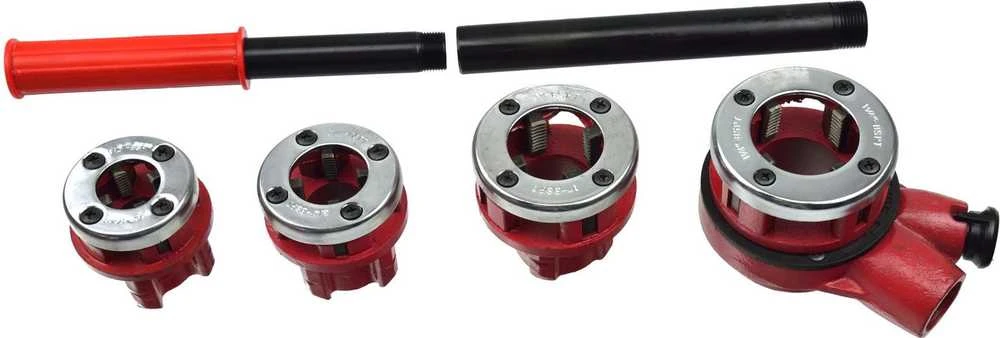 Santechnikos vītņgriežlių komplektas Geko 1/2" - 1 1/4"