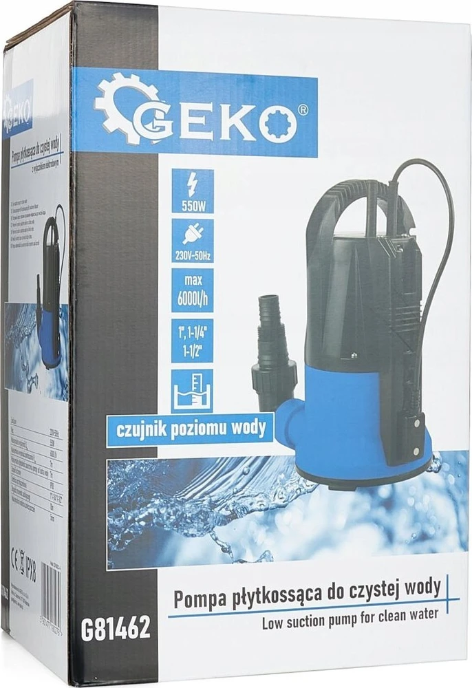 Geko Švaraus vandens seklus siurbimo siurblys su elektrodų jungikliu 550 W (4)