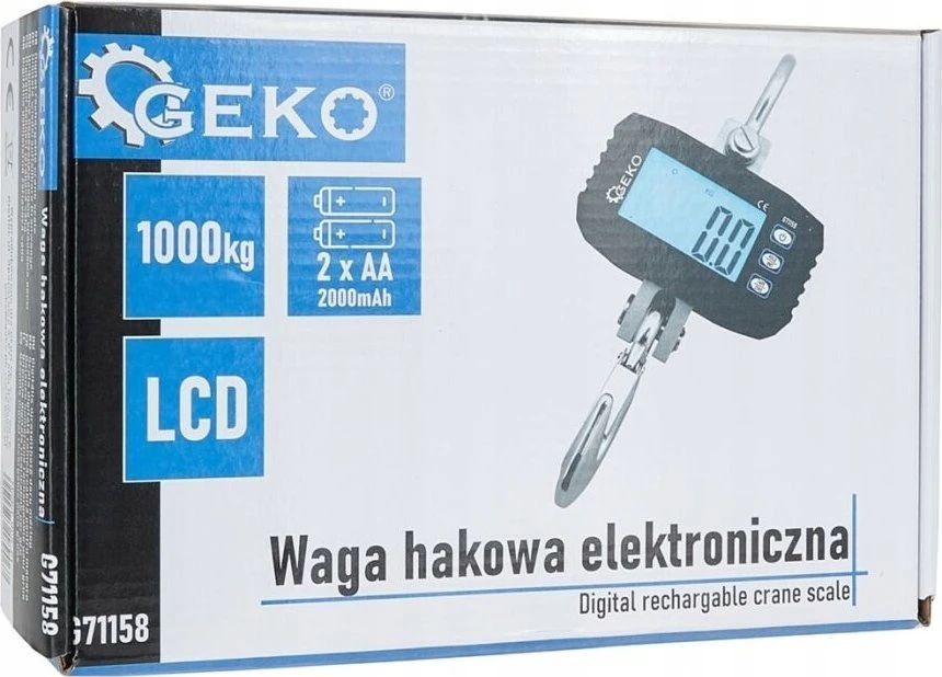 Virtuvinės svarstyklės GEKO KABINAMOSIOS SANDĖLIO SVARSTYKLĖS 1000kg