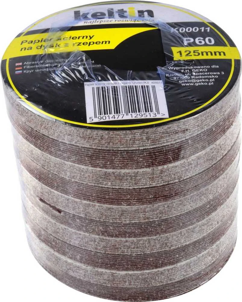 Geko Švitrinio popieriaus diskas su lipnia juosta 125 mm P60 100/2000 (K00011)