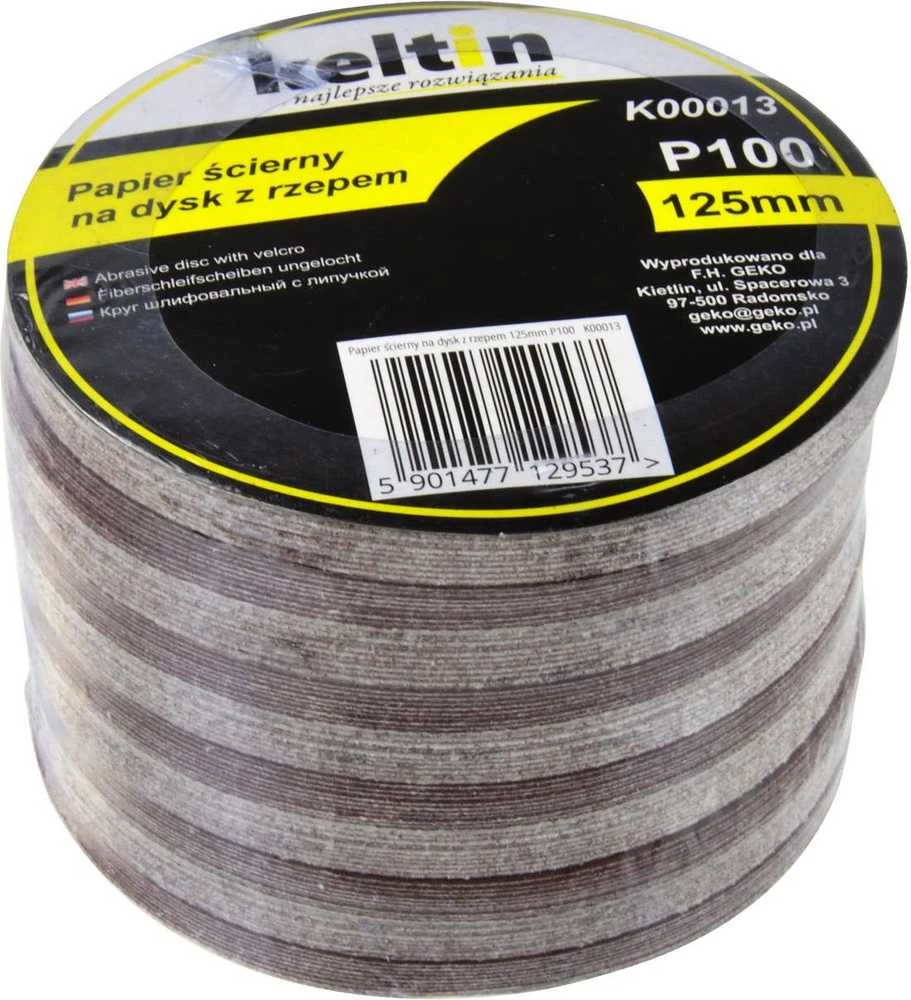 Geko švitrinis popierius 125 mm Velcro diskui (K00013)
