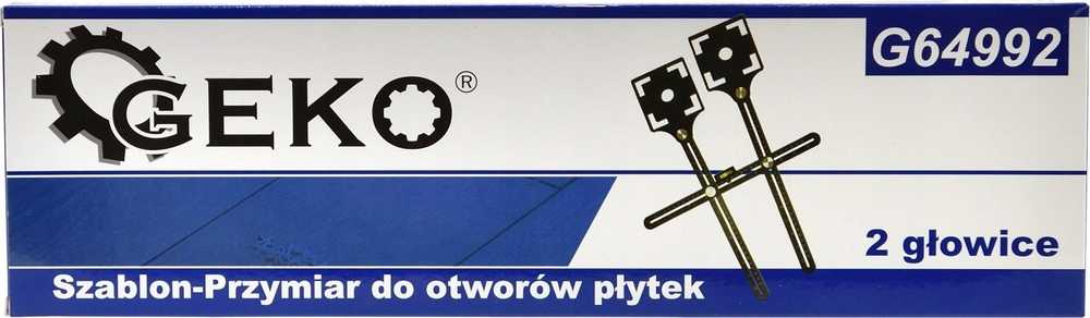 Geko Szablon-Przymiar do otworów płytek 2 głowice