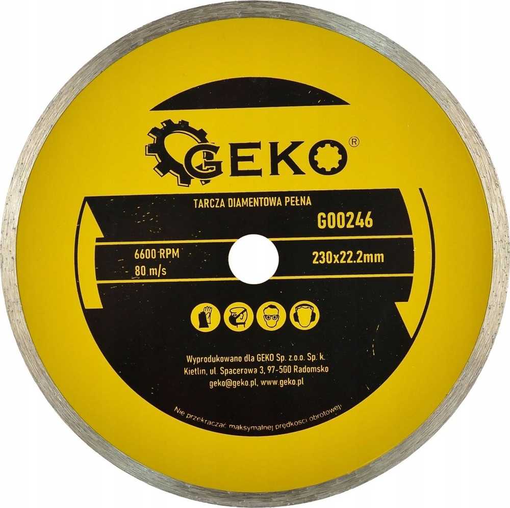 Geko Tarcza diam. 230mmx22,23 Pełna (25)