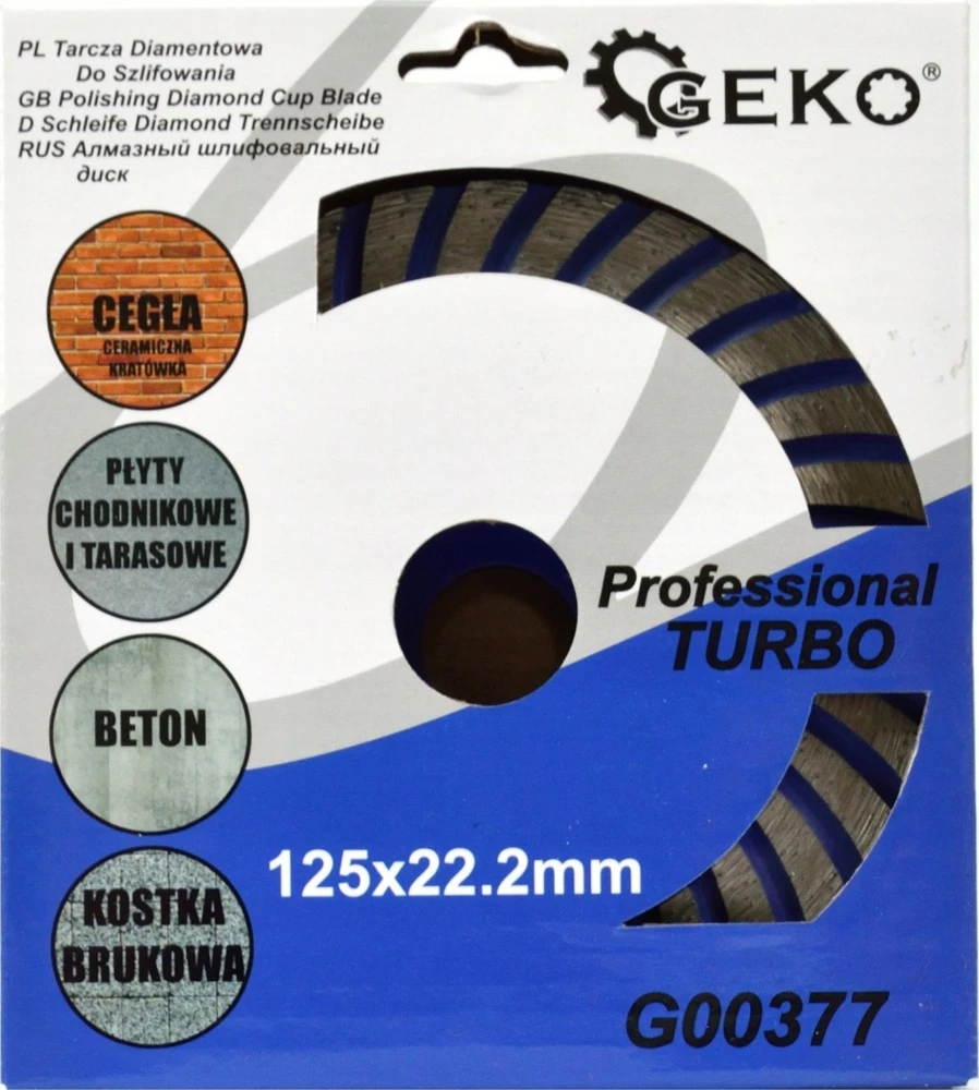 Geko Tarcza diam. do szlif.125mm turbo GEKO(20)