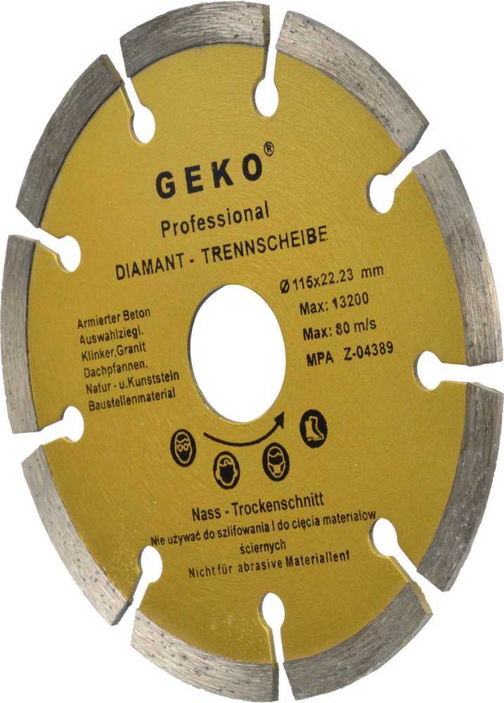 Geko Tarcza diam.115mm segment.GEKO PROFI(200)