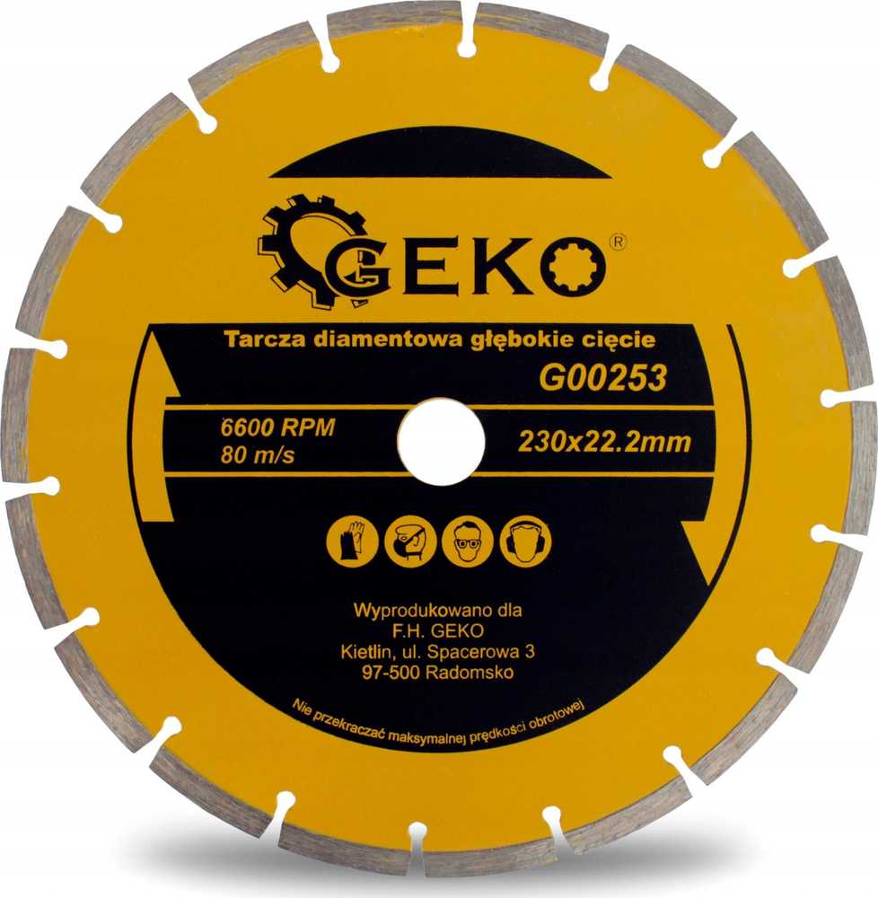 Geko Tarcza diam.230mm segment.PROFI(25)