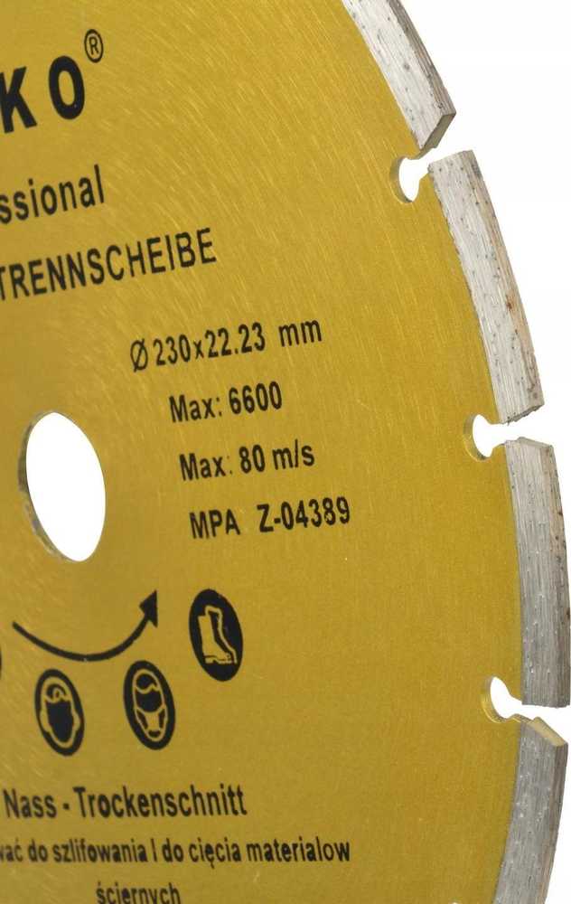 Geko Tarcza diam.230mm segment.PROFI(25)