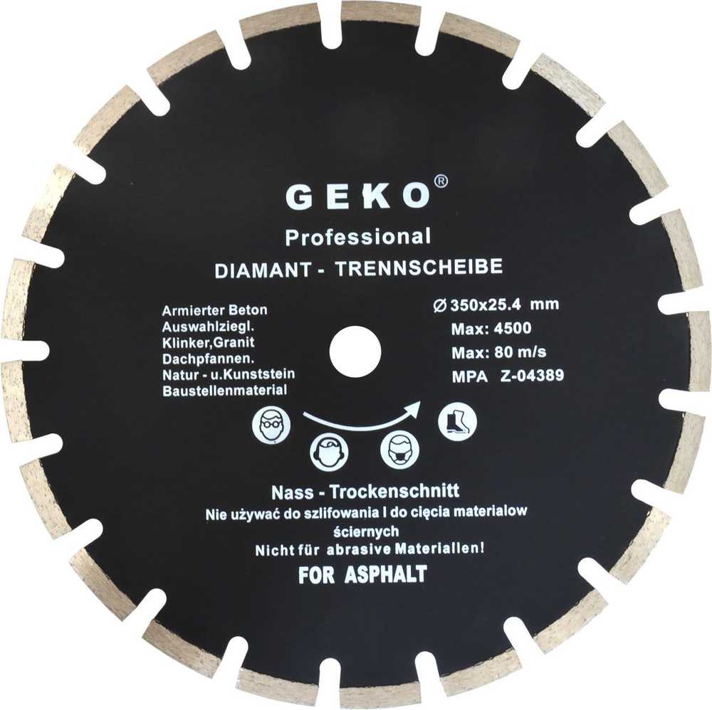 Geko tarcza diamentowa 350x25,4mm asfalt (G00279)