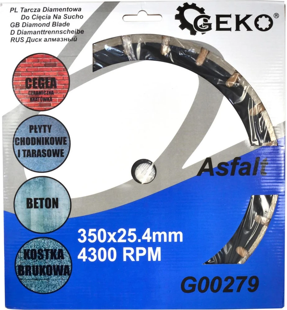 Geko tarcza diamentowa 350x25,4mm asfalt (G00279)