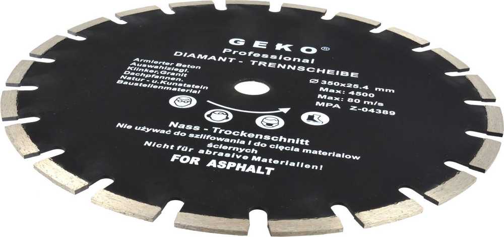 Geko tarcza diamentowa 350x25,4mm asfalt (G00279)