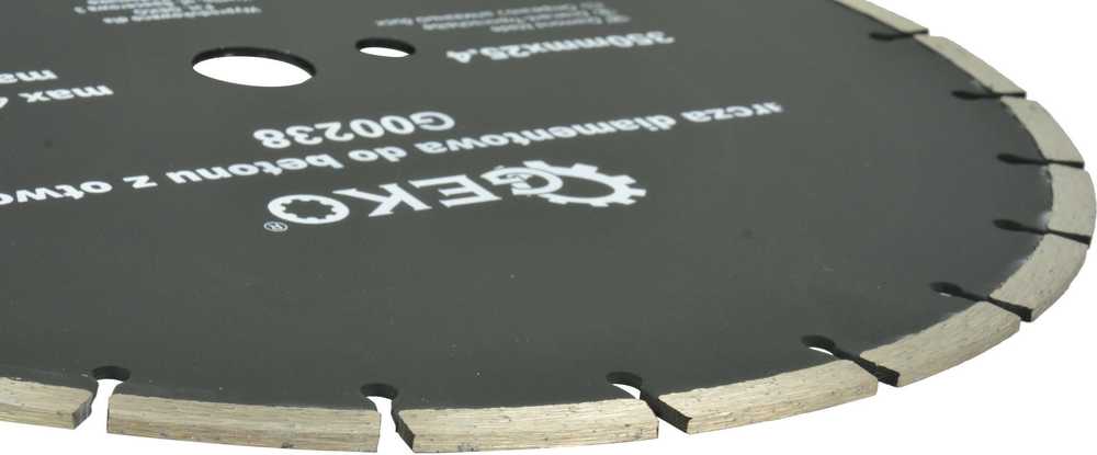 Geko tarcza diamentowa do betonu 350mm x 25,4mm su dodatkowym otworem (G00238)