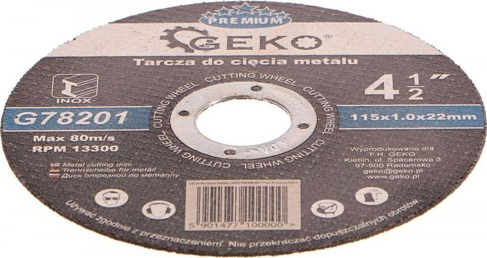Geko Tarcza do cięcia metalu PREMIUM 115x1,0 Inox(10/100/400)