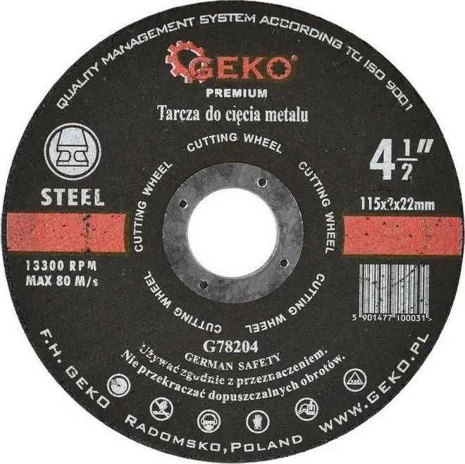 Geko PREMIUM 115x2 nerūdijančio plieno metalo pjovimo diskas (25/200)