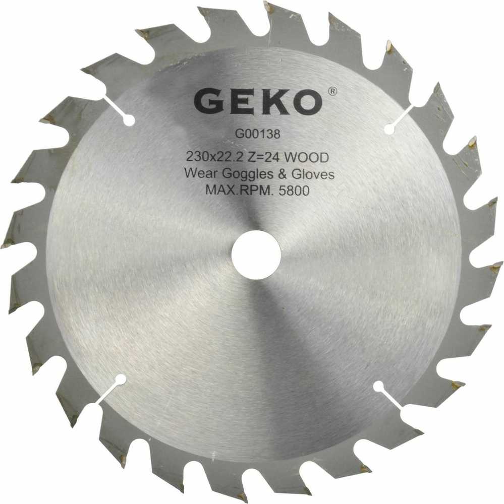 Geko DISKINIS Pjūklas 230x22,2mm 24-DANTŲ WIDIA