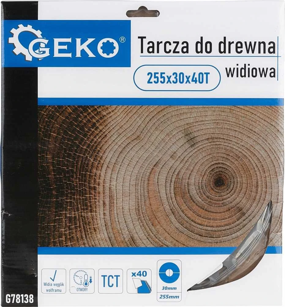 Geko medienos pjūklo diskas 255x30x40T (skylės) (25)