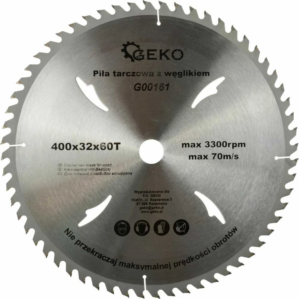 Geko DISKINIS Pjūklas 400x32mm 60 DANTŲ WIDIA