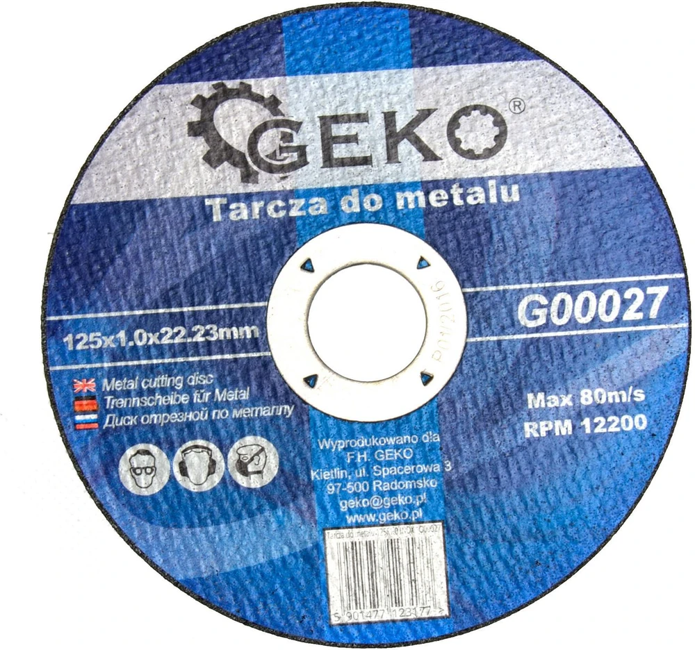 Geko Metalo pjovimo diskas 125x1.0 10/50/400 (G00027)